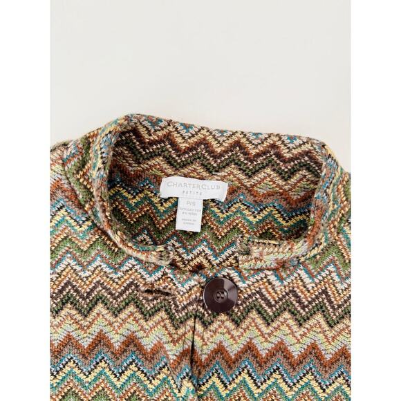 vintaged charter club button down cardigan - size small - Picture 5 of 5